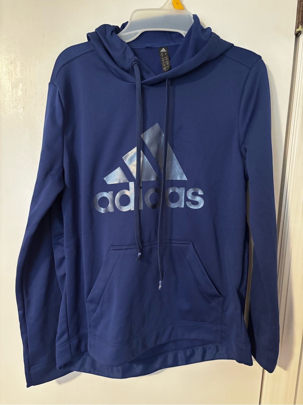 adidas Navy Blue Logo Pullover Hoodie